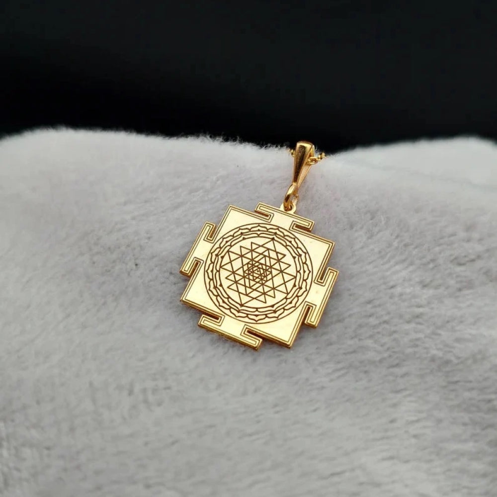 925 Silver Sriyantra Sacred Geometry Necklace