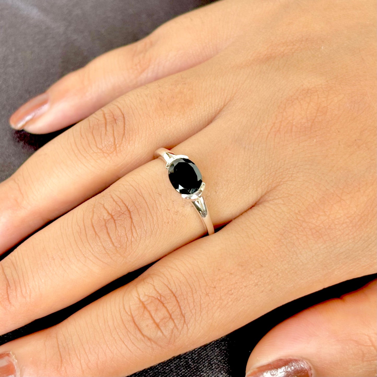 Midnight Elegance: The Black Onyx Ring
