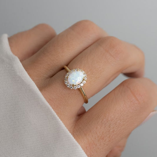 925 Pure Silver Ethiopian Fire Opal Stackable Ring