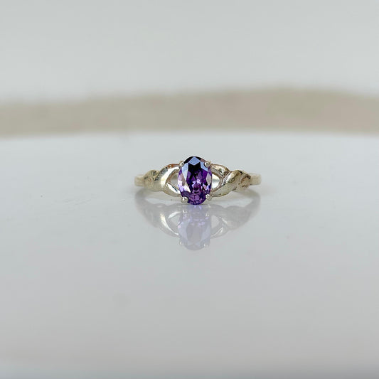 925 Pure Silver Natural Amethyst Ring