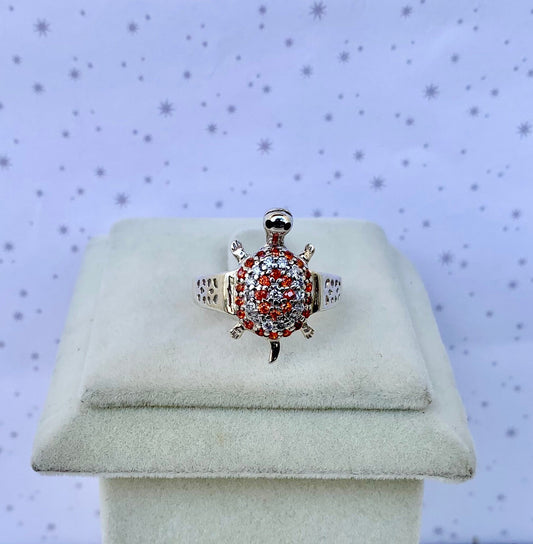 925 Pure Silver Turtle Statement Ring