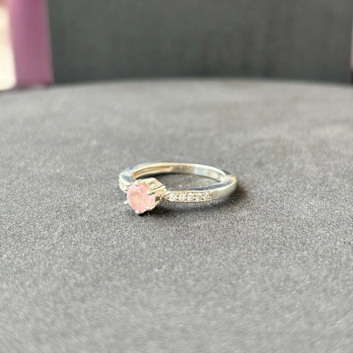 The Timeless Rose Quartz Ring-Whispers of Love